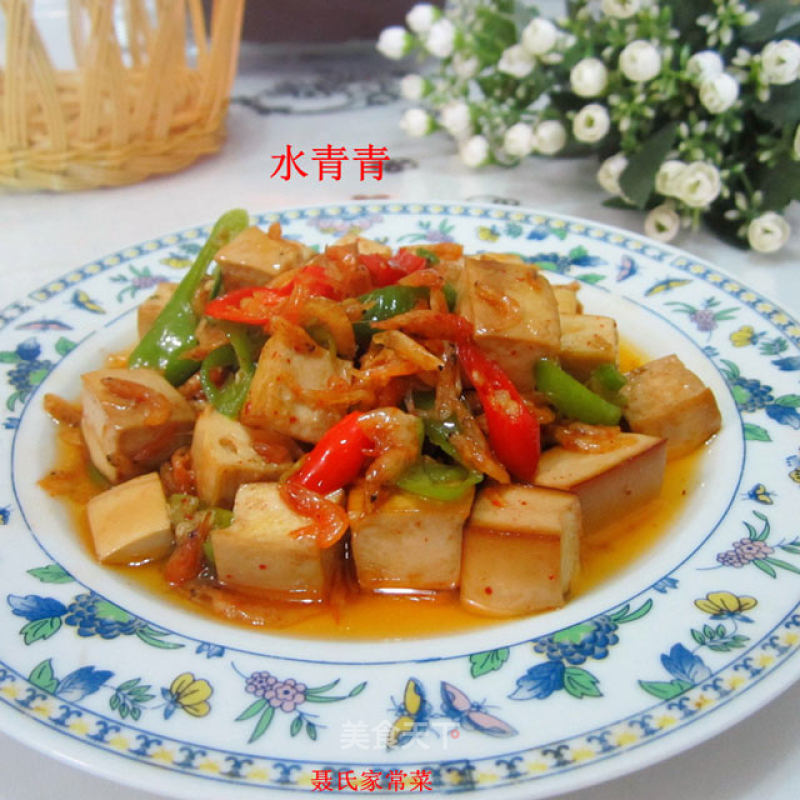 Spicy Pepper Rice Shrimp Tofu Diced recipe