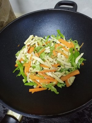 Vegetarian Chicken Stir-fried Three Silks recipe