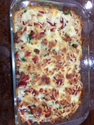 Baked Rice with Mixed Vegetables recipe