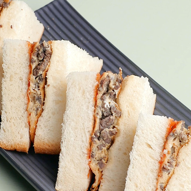 Egg Beef Sandwich recipe