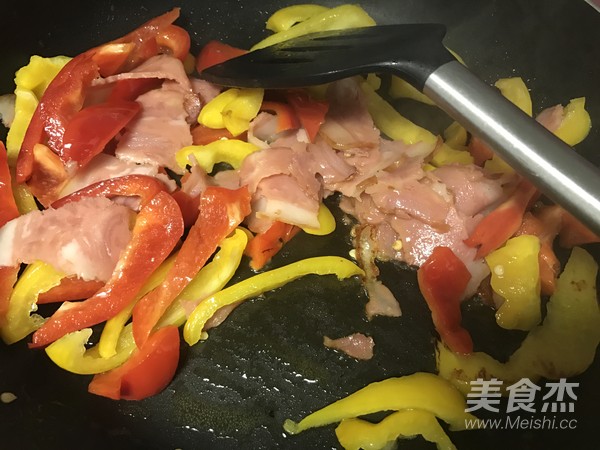 Stir-fried Bacon with Seasonal Vegetables recipe