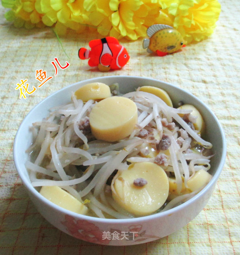 Sakura Yum Tofu with Minced Meat and Mung Bean Sprouts recipe