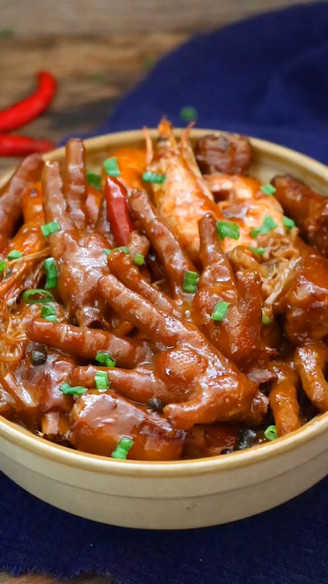 Shrimp and Chicken Feet Enoki Mushroom recipe