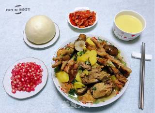 Big Bone Chicken Stewed Potatoes and Shiitake Mushrooms recipe