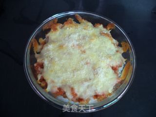 Baked Rice with Meat Sauce recipe