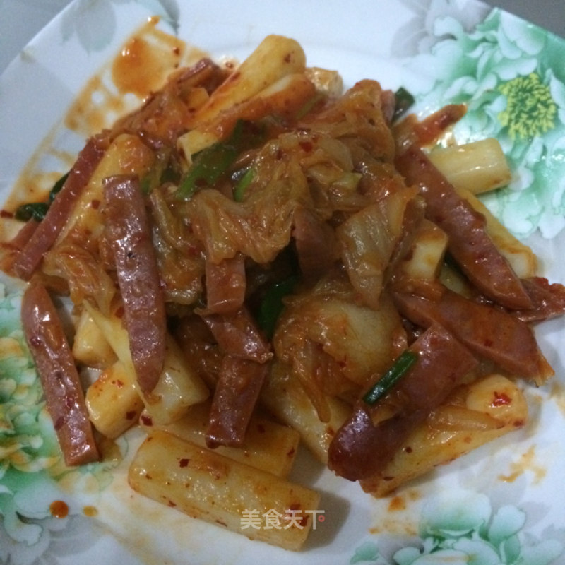 Kimchi Spicy Rice Cake recipe