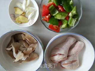 Braised Chicken Drumsticks with Leaf Mushroom recipe