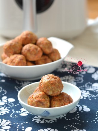 Air Fryer Version Oil-free Pork Tofu Meatballs recipe