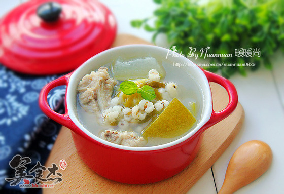 Barley and Winter Melon Pork Rib Soup recipe