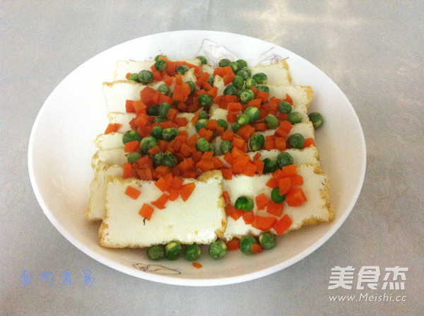 Tofu Stewed with Peas in Microwave recipe