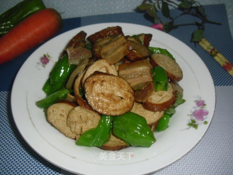 Stir-fried Vegetarian Chicken with Bacon recipe