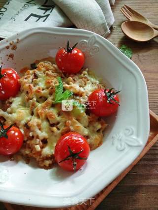 #aca烤明星大赛# Baked Rice with Tomato and Beef recipe