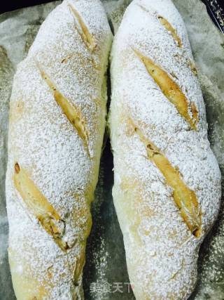 Non-kneading Nut Baguette (super Detailed Illustration) recipe