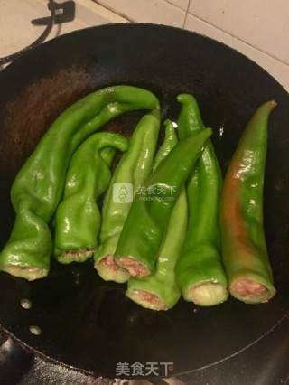 Stuffed Meat with Tiger Skin Peppers recipe