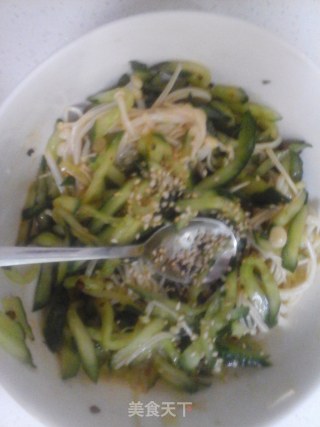 Cucumber and Enoki Mushroom recipe