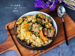 Liqiu Paste Autumn Fat ~ Pumpkin Ribs Braised Rice recipe