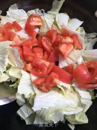 Stir-fried Cabbage with Tomato recipe