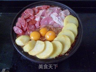 【bacon Sausage Claypot Rice】 recipe