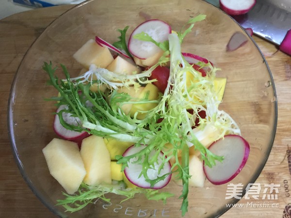 Two Fruits and Three Vegetables Salad recipe