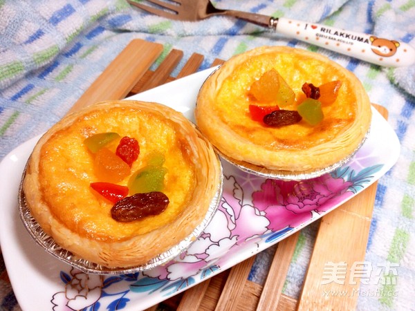 Dried Fruit Tart with Ice Cream recipe