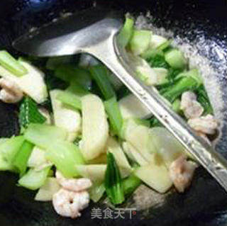 Stir-fried Vegetables with Shrimp and Rice White recipe