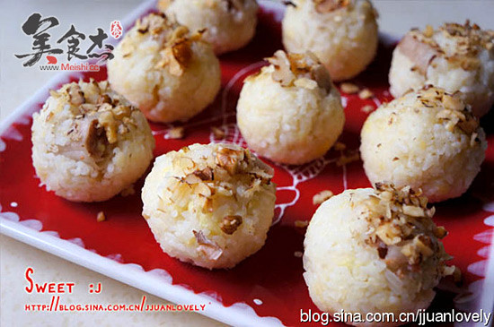 Raw Durian Rice Ball recipe