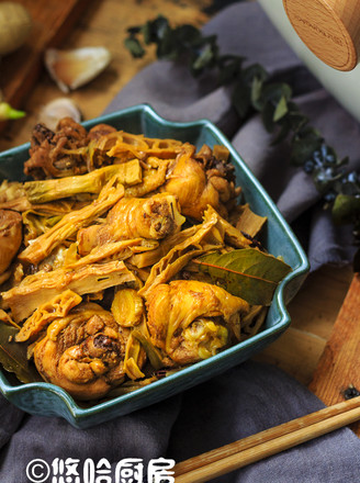 Roasted Chicken Drumsticks with Bamboo Shoots recipe