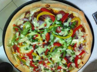 Ham and Vegetable Pizza recipe