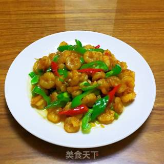 Stir-fried Green Peppers with Shrimp recipe