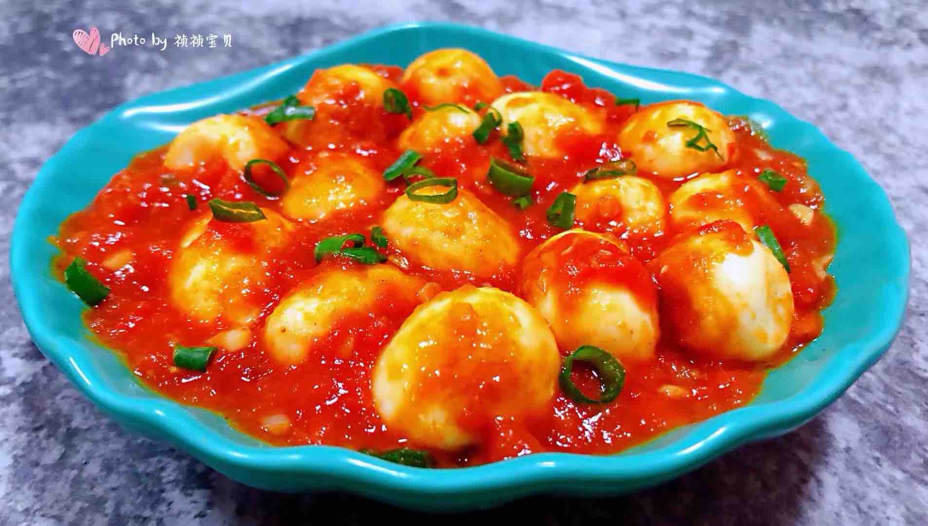 Quail Eggs in Tomato Sauce recipe