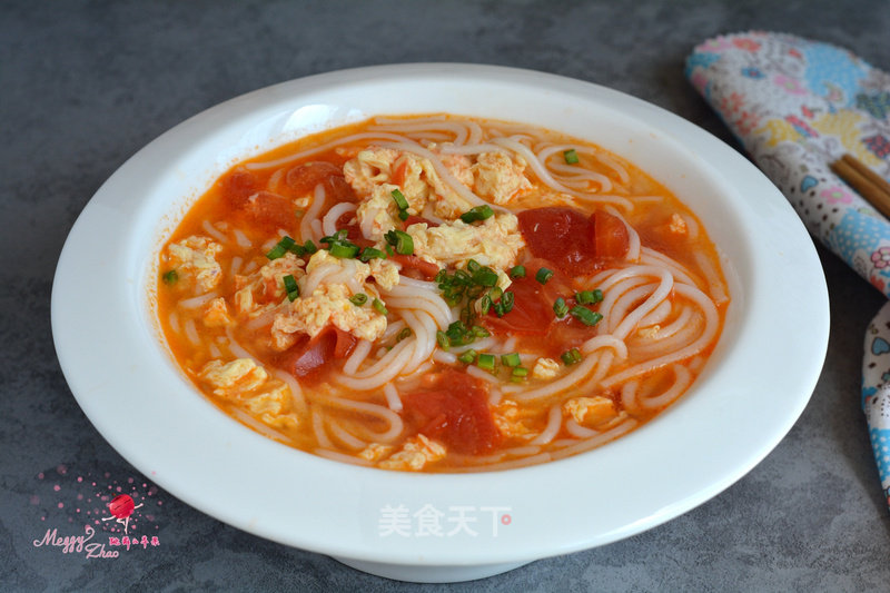 Tomato and Egg Soup Noodles recipe