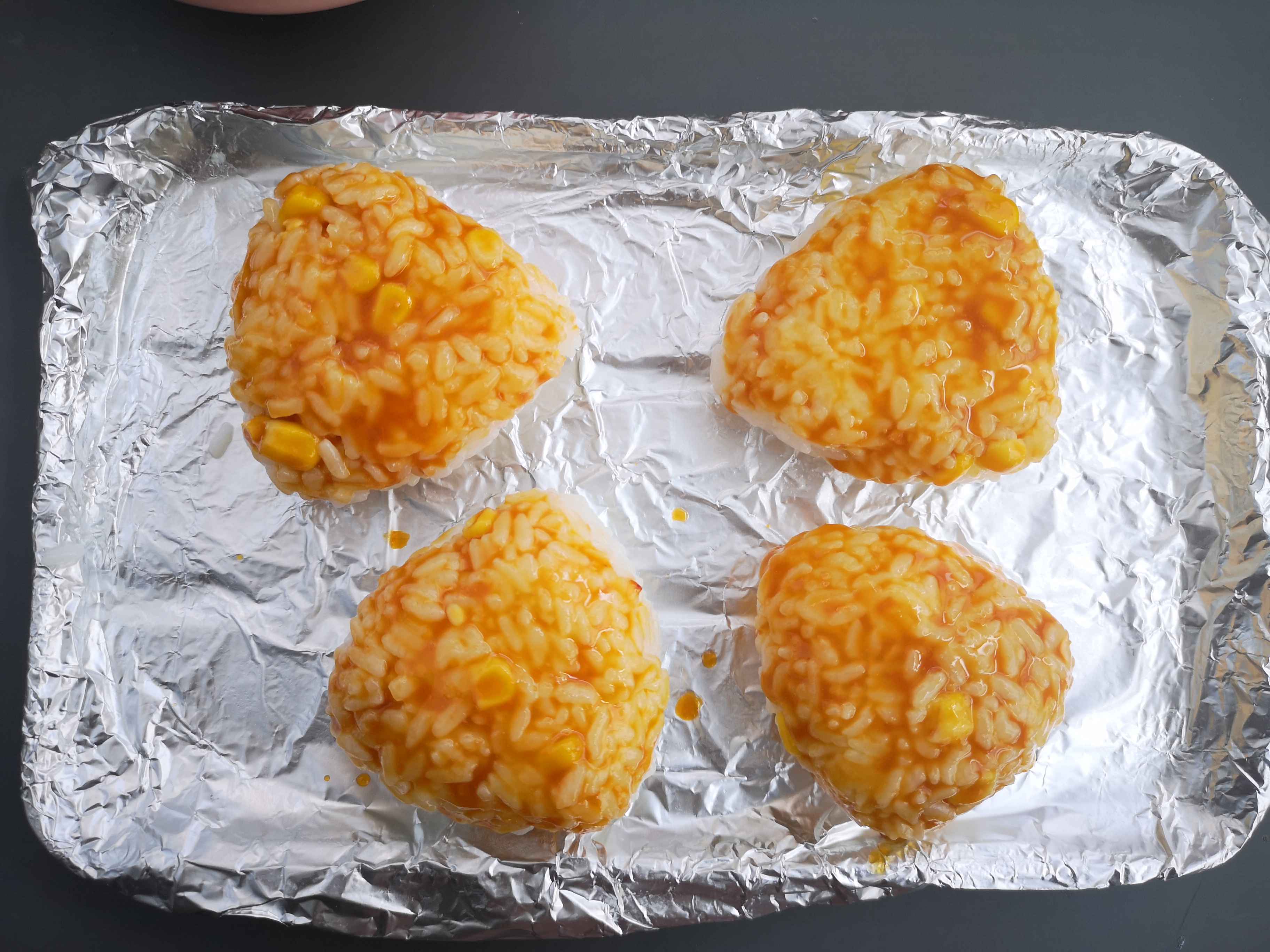 Grilled Rice Balls with Mayonnaise recipe