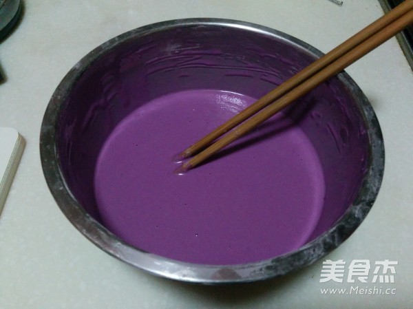 Purple Sweet Potato Honey Bean Glutinous Rice Cake recipe