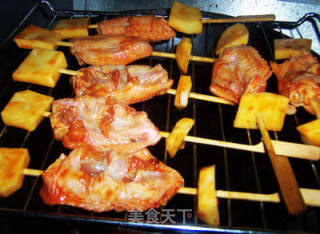 Garlic Chicken Wing Skewers recipe