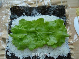 【flower Sushi】----lettuce Salad Sushi recipe