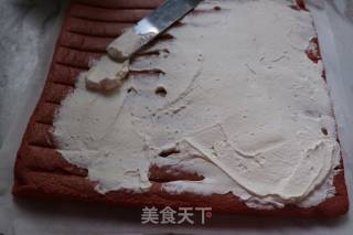 Red Velvet Pork Floss Cake Roll recipe