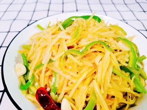 ❗simple Home Cooking ❗green Pepper and Potato Shreds ❗spicy and Sour and Refreshing Giant Rice ❗sour and Spicy Potato Shreds recipe
