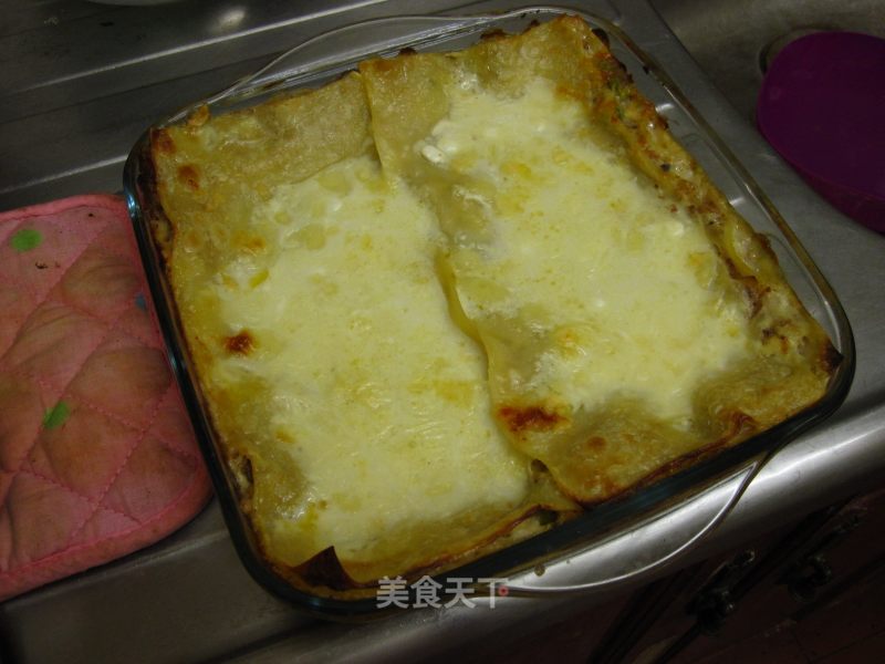 Grilled Lasagna with Meat Sauce recipe