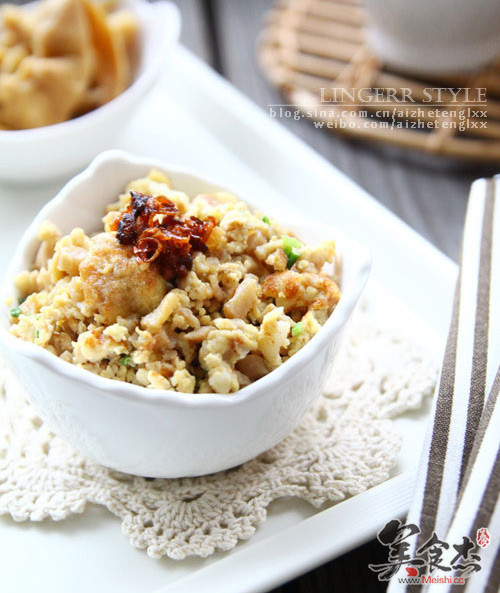 Scrambled Eggs with Dried Radish and Minced Pork recipe