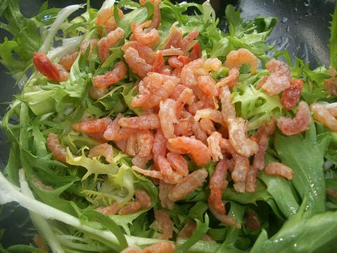 Shrimp Mixed with Bitter Cocory recipe