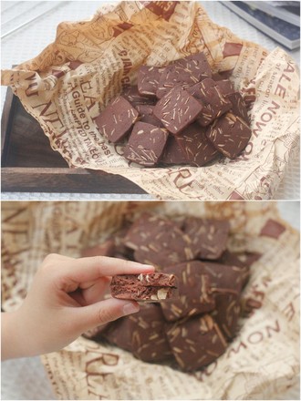 Simple and Quick Crispy Cocoa Almond Sliced Cookies recipe