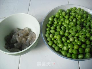 Fried Peas with Shrimp recipe