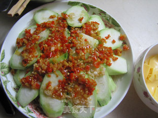 Steamed Loofah with Chopped Pepper and Vermicelli recipe