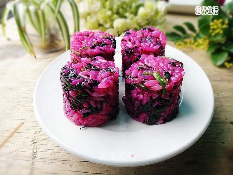 Love The Pink Color-amaranth Fried Rice recipe