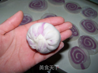 Purple Sweet Potato Custard Bun recipe