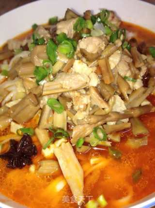 Noodles with Bamboo Shoots and Mixed Sauce recipe