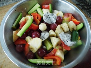 Assorted Fruits and Vegetables with Honey recipe