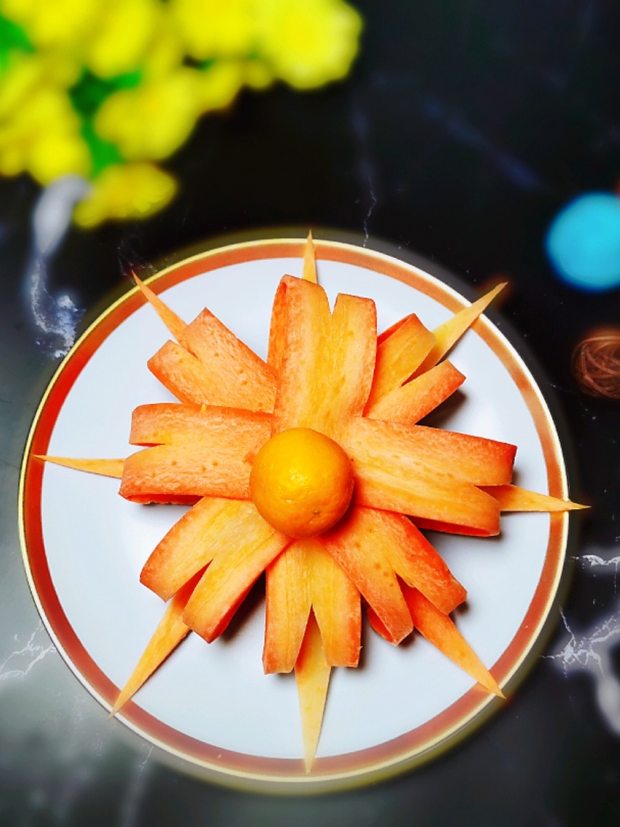 Carrot Flower Plate recipe