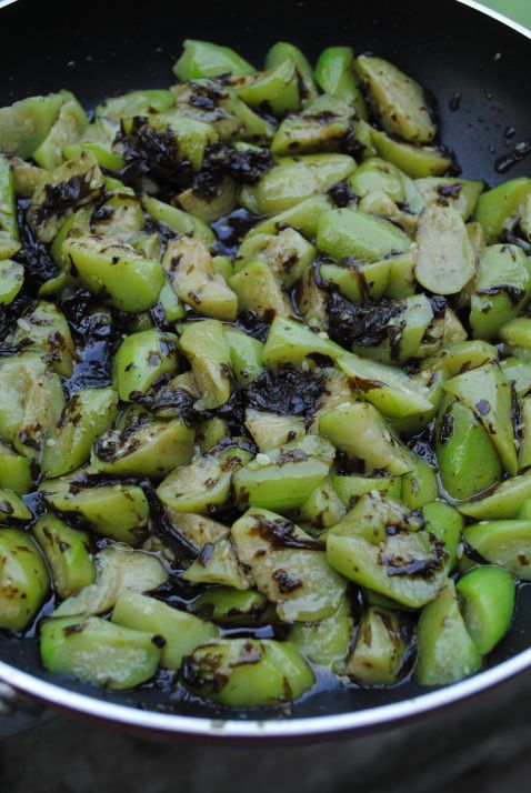 Olive Vegetable Loofah recipe
