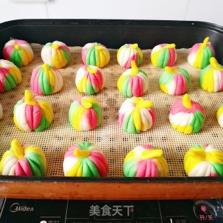 Rainbow Bean Paste Bun recipe